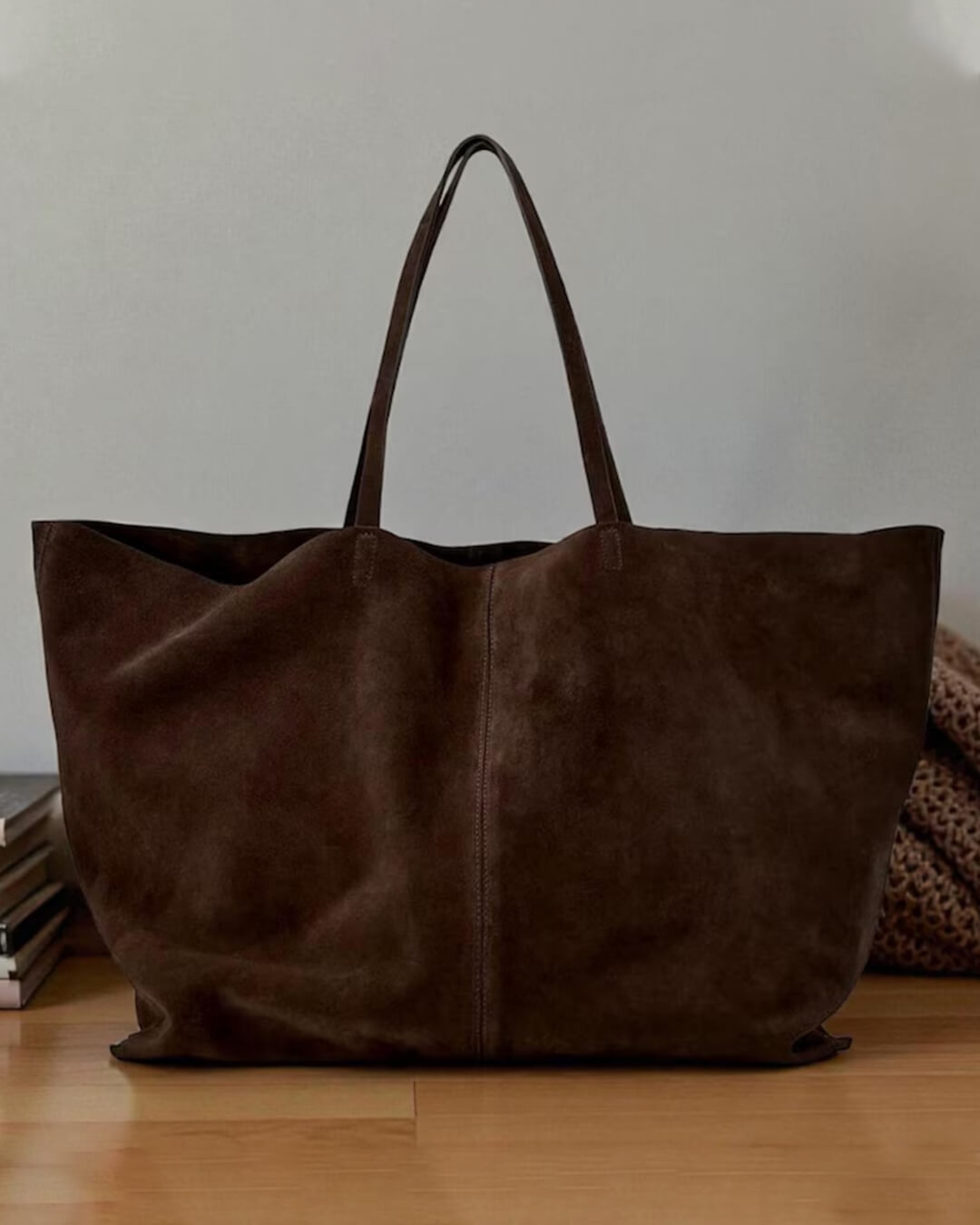 Cynthia Große Wildleder-Shopper Tasche