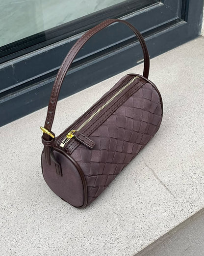 Jessica Geflochtene Wildledertasche