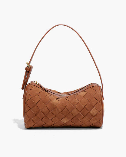 Jessica Geflochtene Wildledertasche