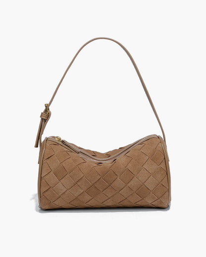 Jessica Geflochtene Wildledertasche