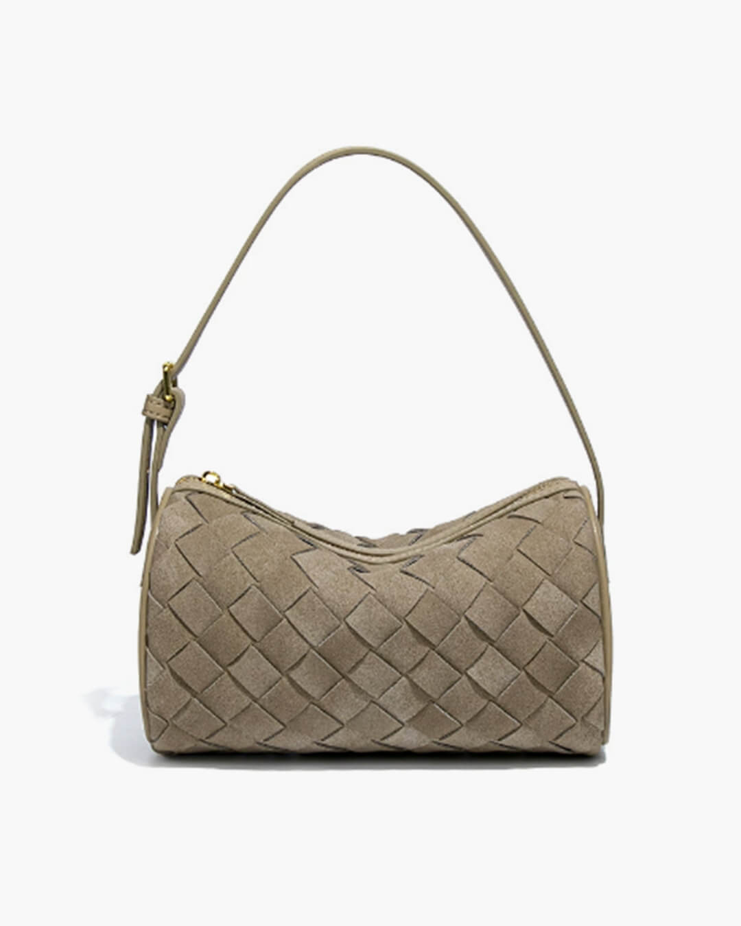 Jessica Geflochtene Wildledertasche