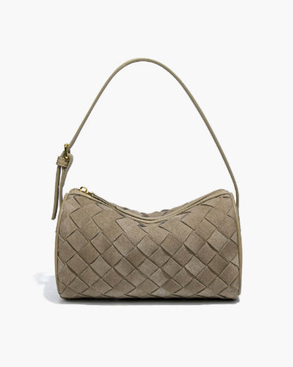 Jessica Geflochtene Wildledertasche