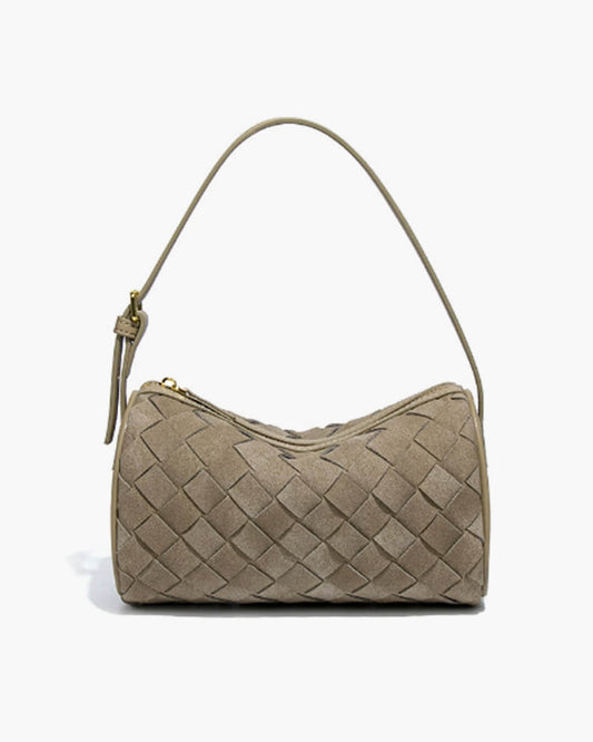 Jessica Geflochtene Wildledertasche