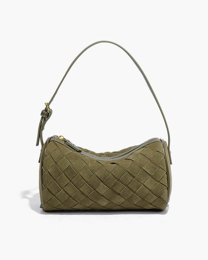 Jessica Geflochtene Wildledertasche