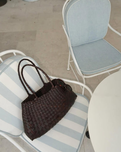 Marissa Vegane Leder Geflochtene Tasche Mittel