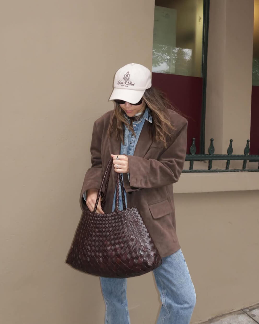Marissa Vegane Leder Geflochtene Tasche Mittel