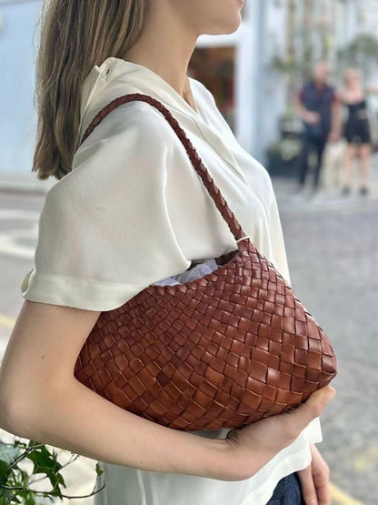 Marissa Vegane Leder Geflochtene Tasche Klein