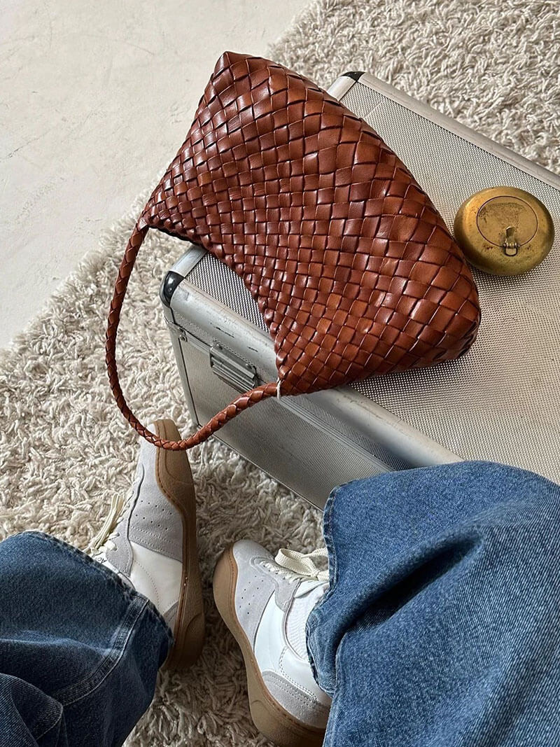 Marissa Vegane Leder Geflochtene Tasche Klein