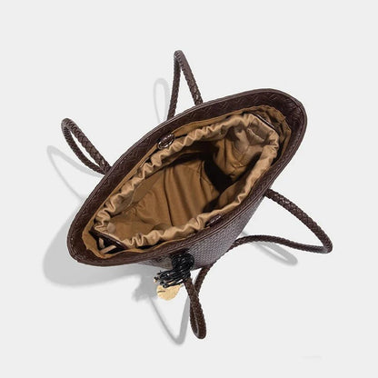 Meryl Braided Bucket Handbag with Pouch