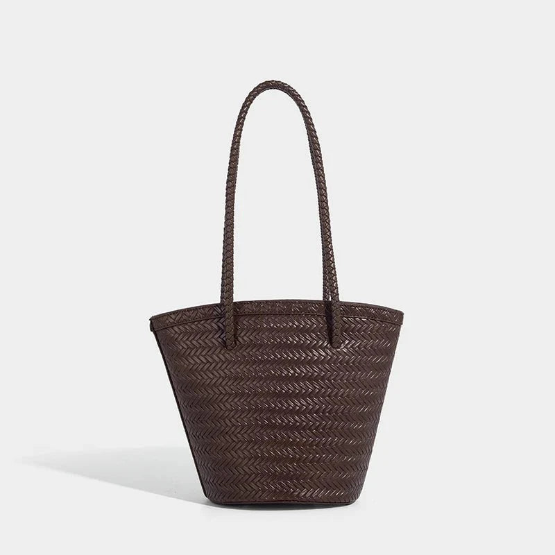 Meryl Braided Bucket Handbag with Pouch