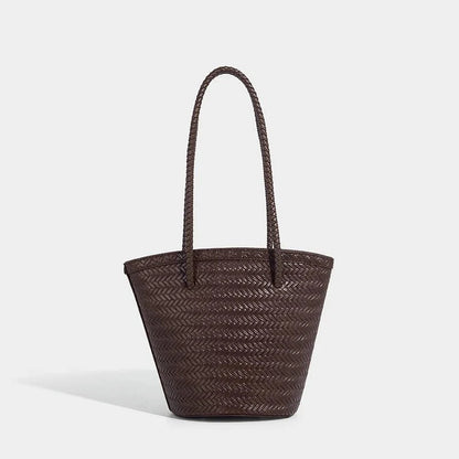 Meryl Braided Bucket Handbag with Pouch