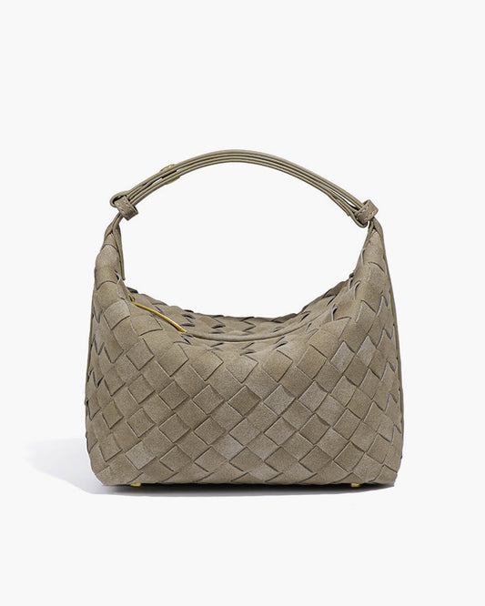 Mica Geflochtene Wildleder-Ledertasche