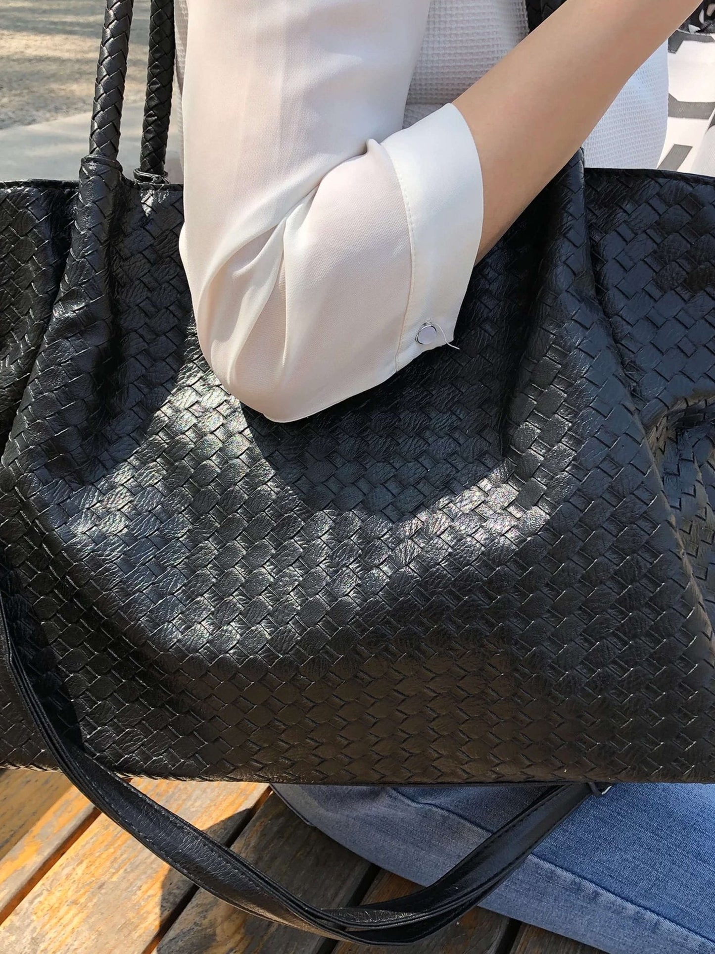 Natalie Geflochtene Tasche XL