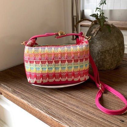 Raphaela Geflochtene Raffia-Sling-Bag
