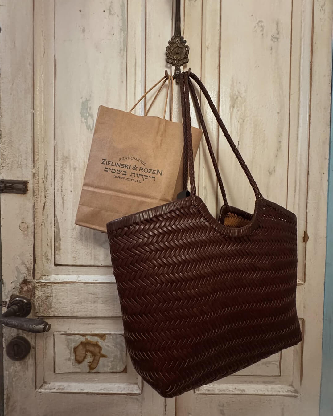 Rica Geflochtene Tasche aus Kunstleder