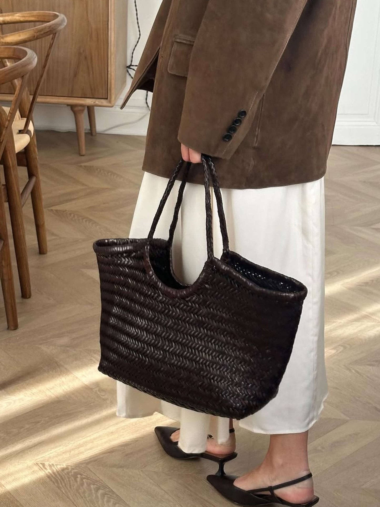 Rica Geflochtene Tasche aus Kunstleder