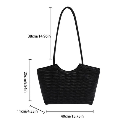 Riona Structured Woven Handbag