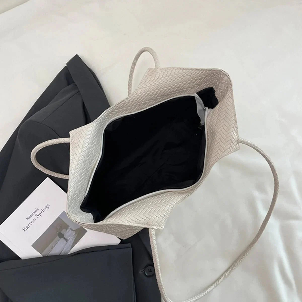 Riona Structured Woven Handbag