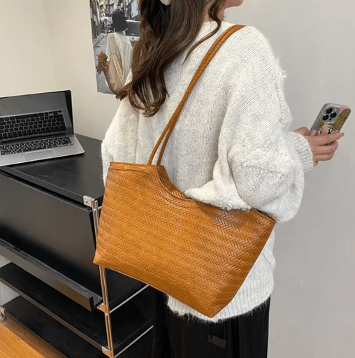 Riona Structured Woven Handbag