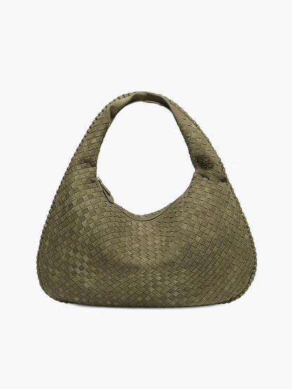 XL suede woven Tasche