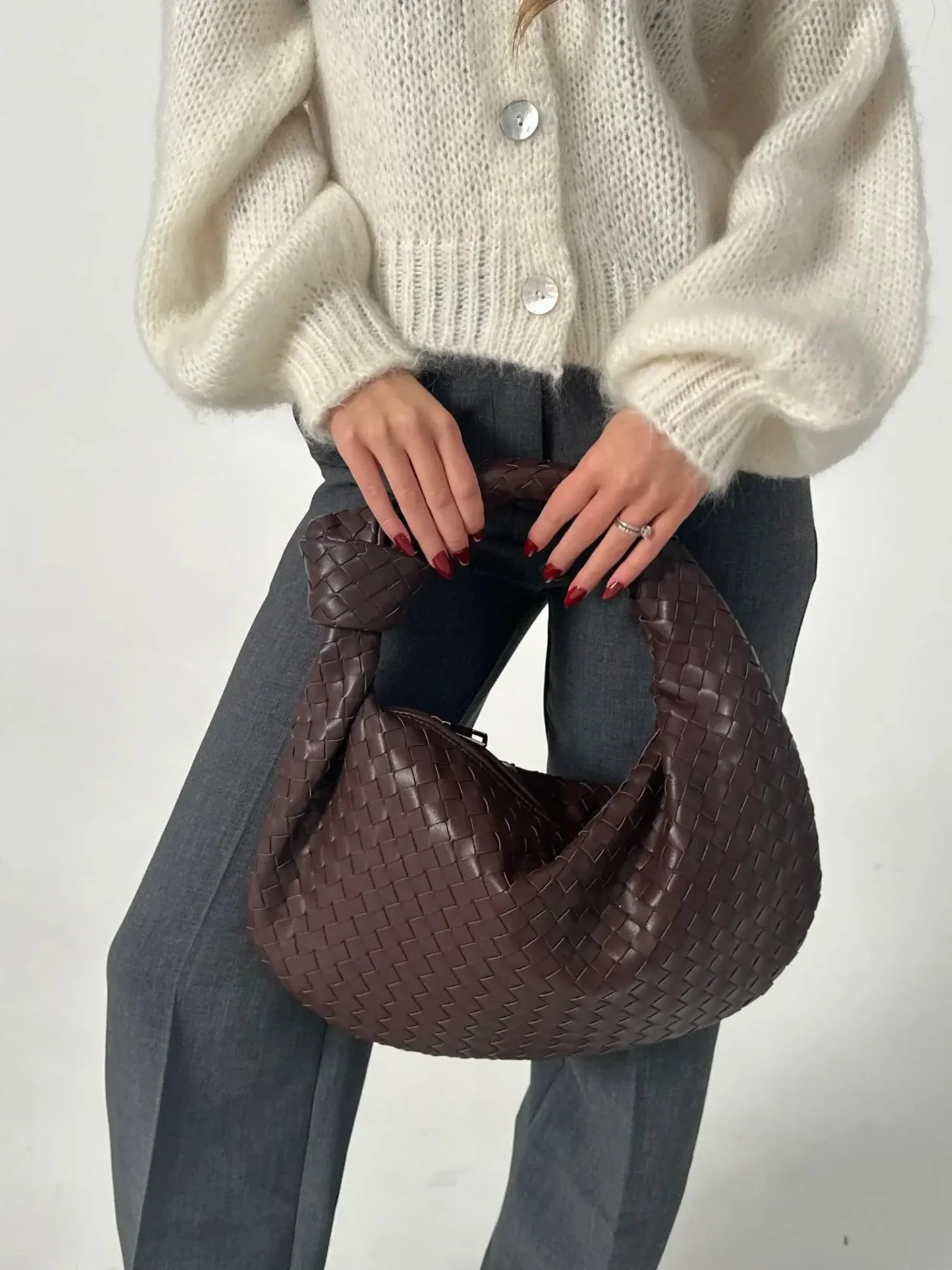 Medium woven Tasche