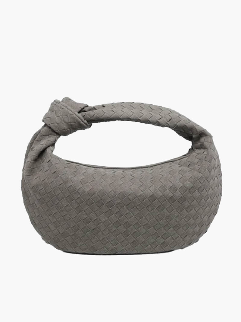 Geflochtene Tasche Medium Veloursleder