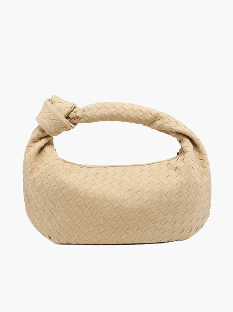 Geflochtene Tasche Medium Veloursleder