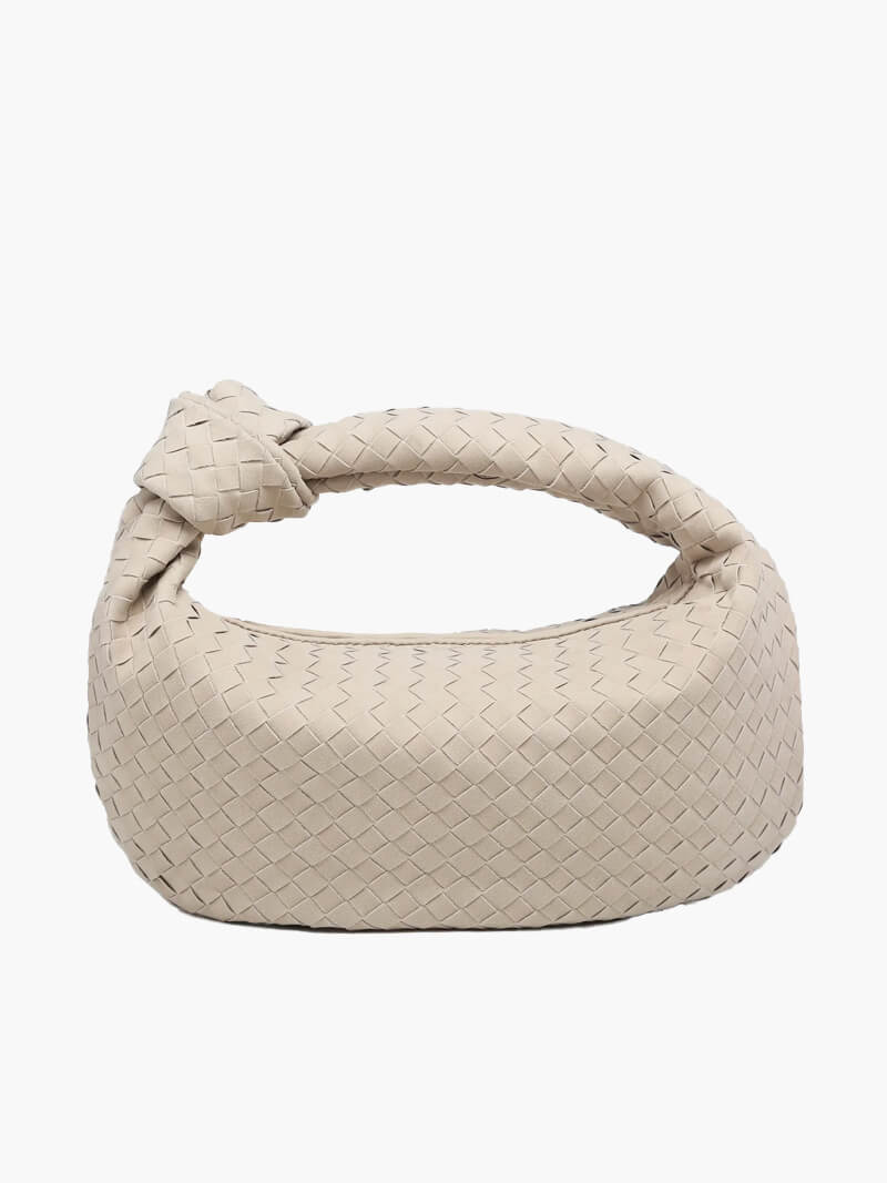Geflochtene Tasche Medium Veloursleder