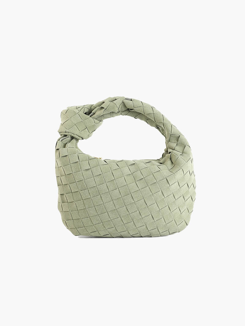 Mini suede woven Tasche