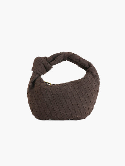 Mini suede woven Tasche