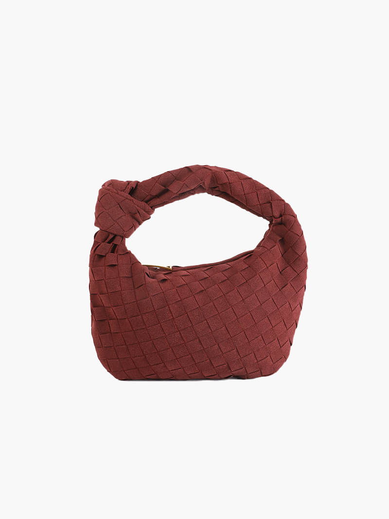 Mini suede woven Tasche