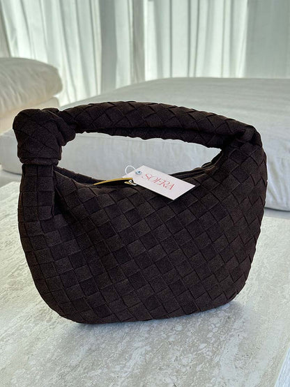 Mini suede woven Tasche