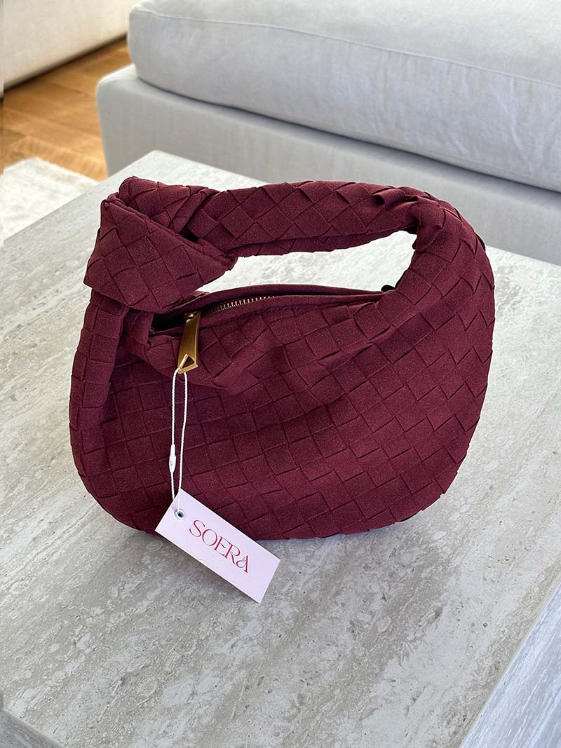 Mini suede woven Tasche
