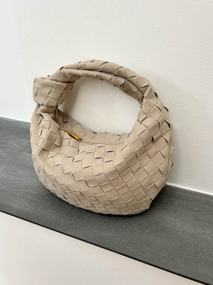 Mini suede woven Tasche