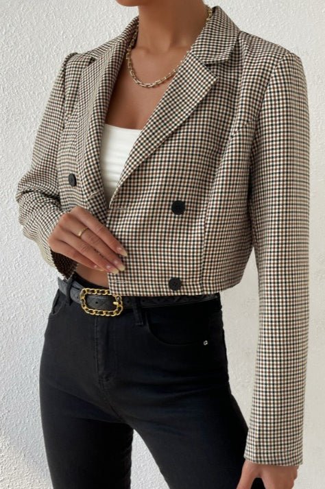 Bianca Hahnentritt Cropped Blazer