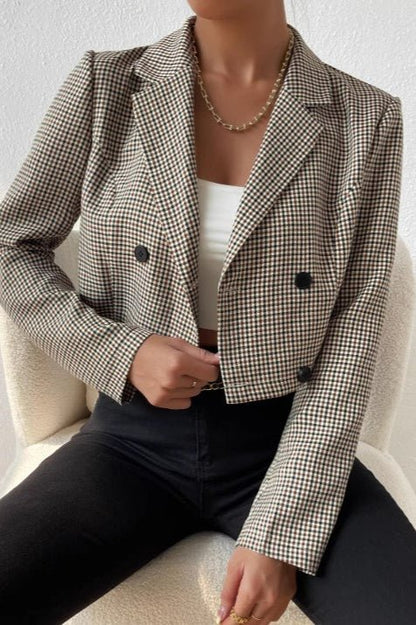 Bianca Hahnentritt Cropped Blazer