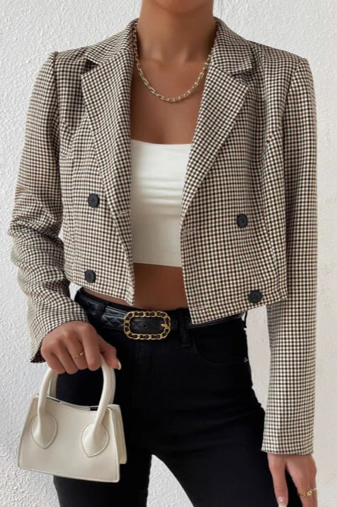 Bianca Hahnentritt Cropped Blazer