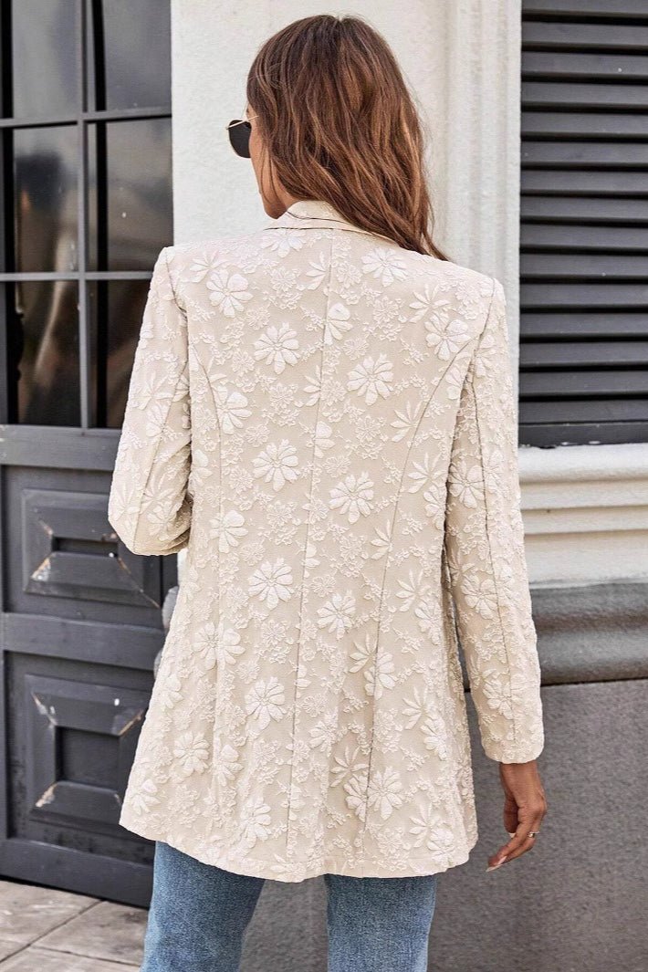 Celeste-Jacquard-Blazer mit Ein-Knopf