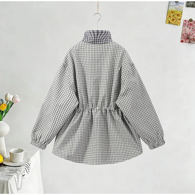 Myla Check Kapuzen-Zip-Jacke