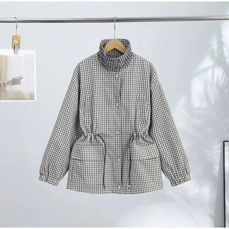 Myla Check Kapuzen-Zip-Jacke