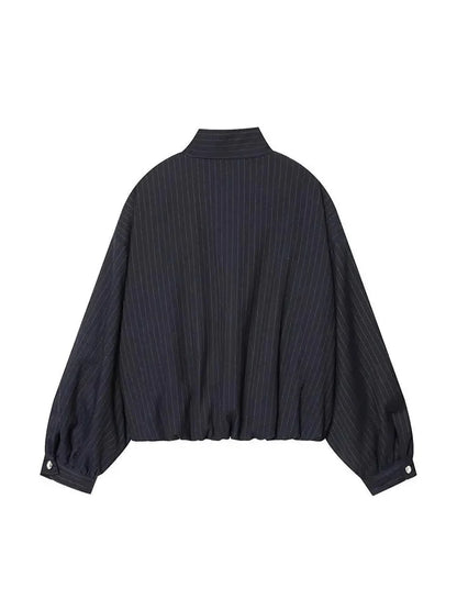 Saskia Gestreifte Jacke mit Stehkragen