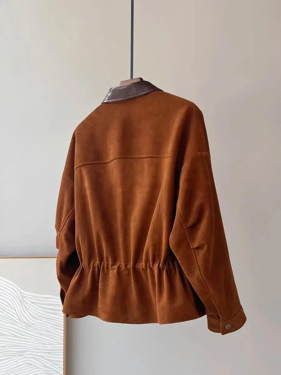 Sharmaine Slim Fit Wildlederjacke