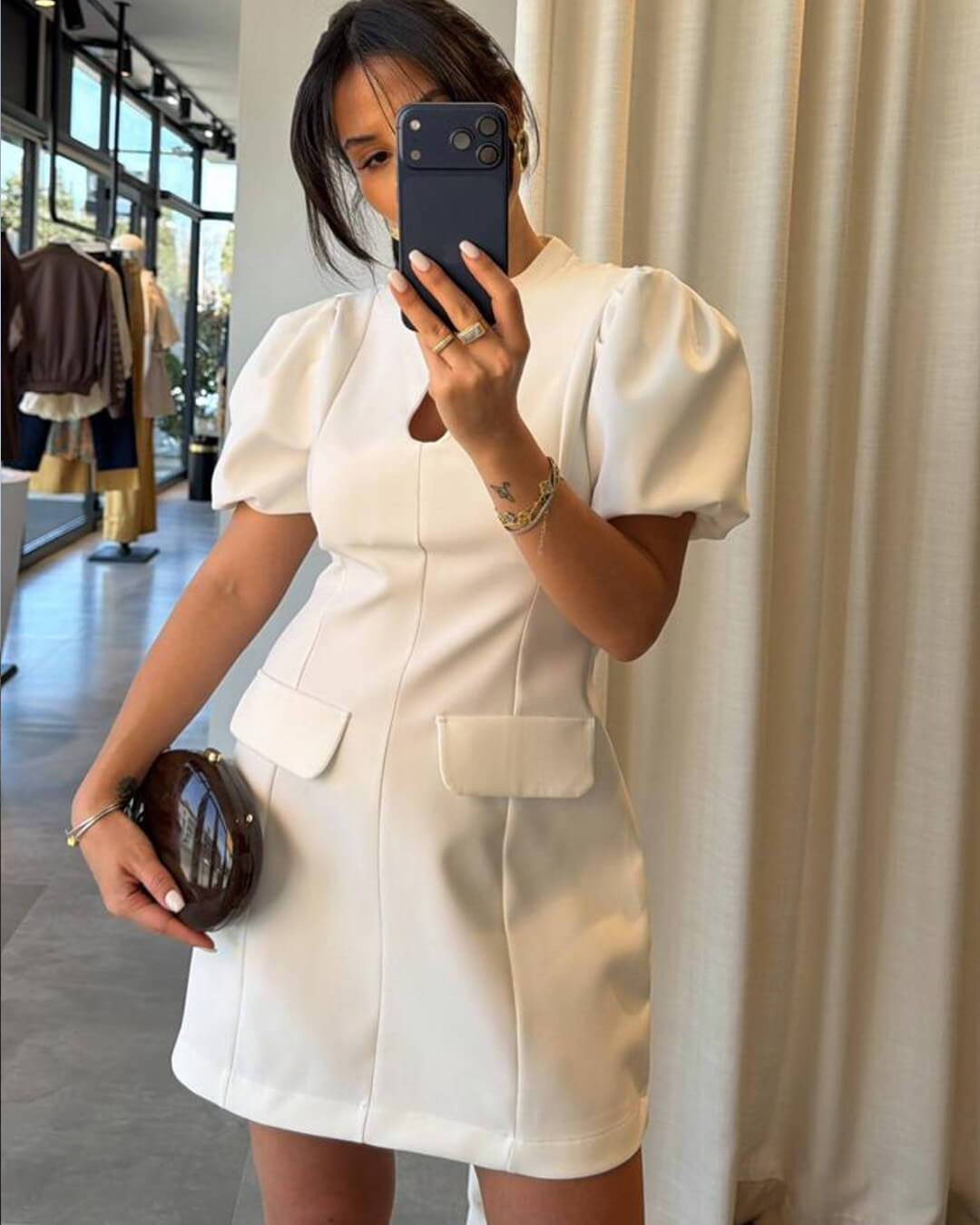 July Puff Sleeve Mini Dress