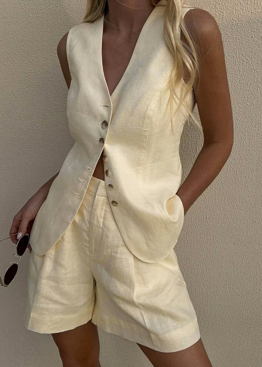 Bianca Tailored Vest and Shorts Set