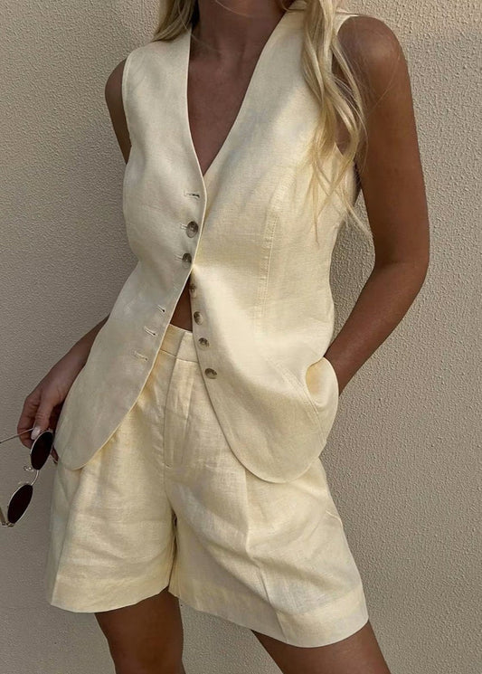 Bianca Maßgeschneidertes Westen- und Shorts-Set