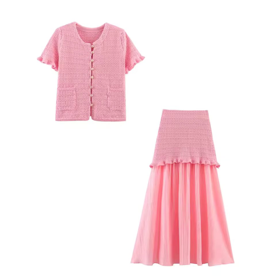 Beatrice Strick-Top & Faltenrock-Set