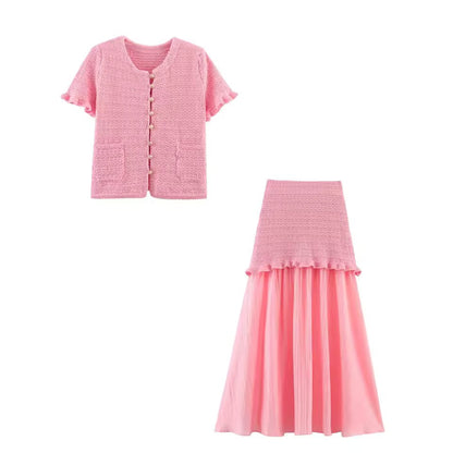 Beatrice Strick-Top & Faltenrock-Set