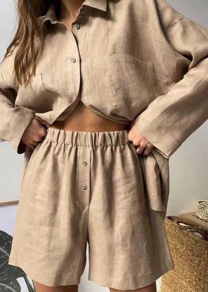 Beatrice Leinен Co-Ord Set in entspannter Passform