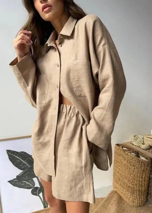 Beatrice Leinен Co-Ord Set in entspannter Passform