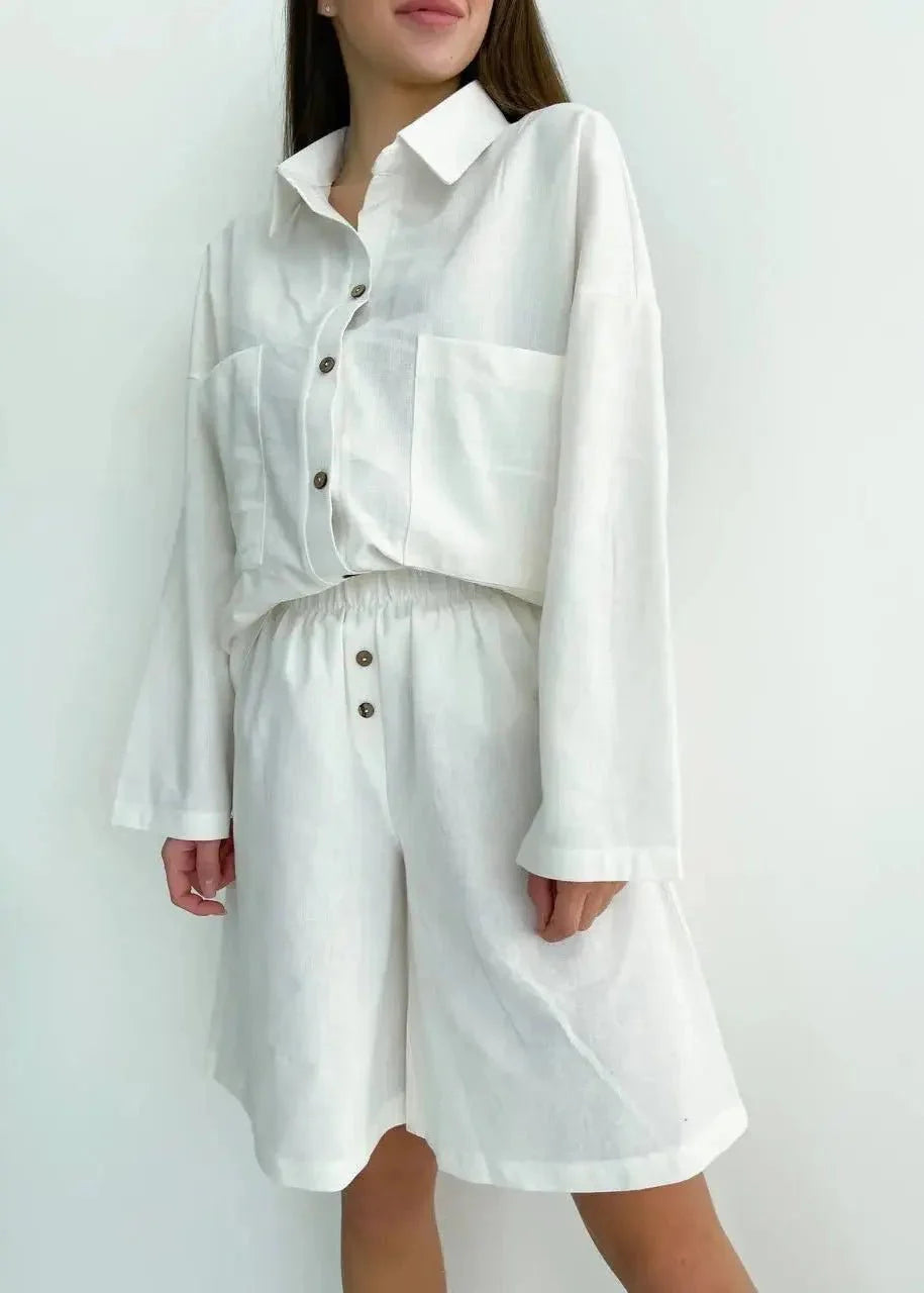 Beatrice Leinен Co-Ord Set in entspannter Passform